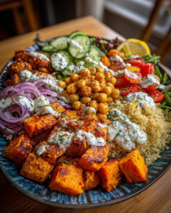 Healthy salad with greens, avocado, and chicken supporting post-cancer wellness.